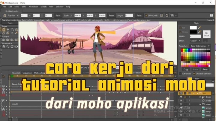 animasi moho tutorial rotasi latar belakang