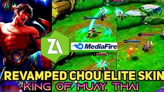 NEW REVAMPED CHOU ELITE SKIN - KING OF MUAY THAI SKIN SCRIPT [FULL EFFECTS] || MLBB