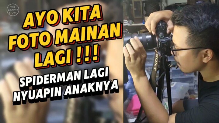 Foto Mainan - Spider-Man lagi nyuapin anaknya di dapur