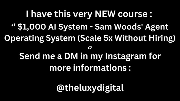 $1,000 AI System - Sam Woods' Agent Operating System (Scale 5x Without Hiring)