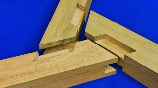 木工师傅的“天花板”小猫木工技术展示，三边互锁式榫卯展示