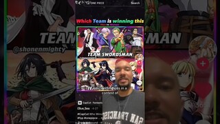 #anime/#manga swordsmen #vs swordswomen! #onepiece #bleach #dbz #aot #fairytail #blackclover #shorts