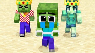 โรงเรียนสัตว์ประหลาด King Baby Zombie Ugly but Good - Sad Story - Minecraft Animation