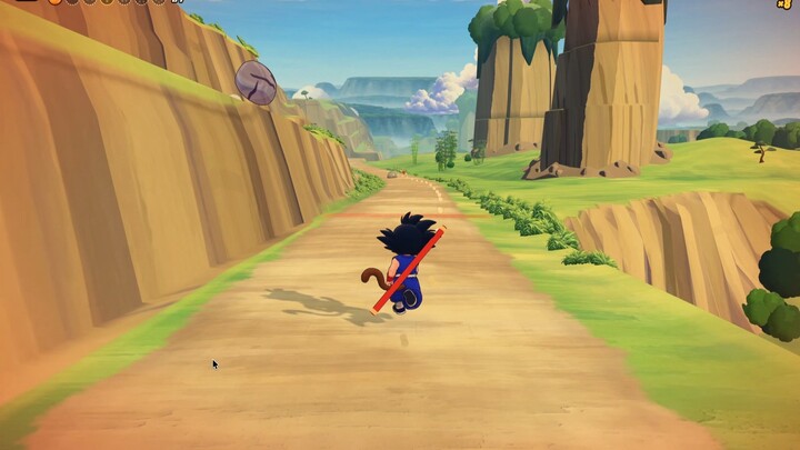 We made a Dragon Ball–themed parkour game, paying homage to the Baozi Mountain from the first episod