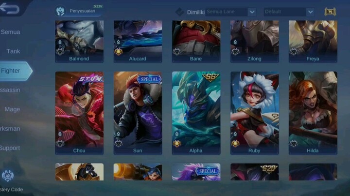 lumayan gacha gratisan dapet skin Chou STUN yg uda limited