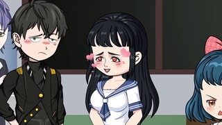 If I drink the milk given by the class beauty, I will exchange my appearance with her. I gave the mi