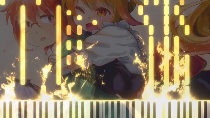 [First piano arrangement on the whole network] Kobayashi's Dragon Maid Season 2 op 爱のシュプリーム! Piano v