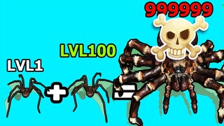 Kết Hợp Và Tiến Hóa Evolving Côn Trùng Tạo Ra Loài Mạnh Nhất Max LVL Merge Master Top Game Thành EJ