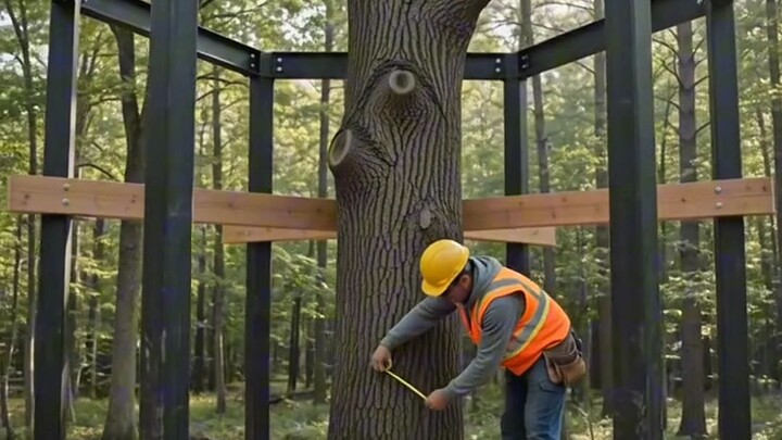 Building a House Around a Tree