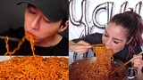 Koreans vs. Non-Koreans Mukbangers eating FIRE noodles Samyang