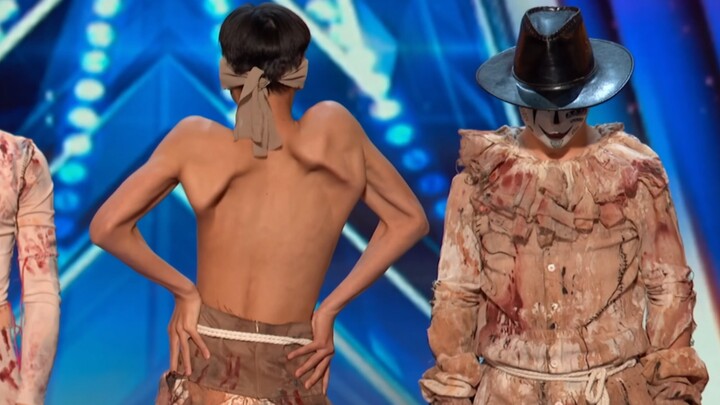 [America's Got Talent] Four zombies perform a dance that scare the judges