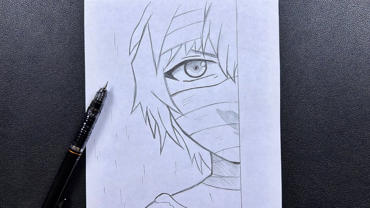 Easy anime drawing  how to draw anime boy wearing a mask - BiliBili