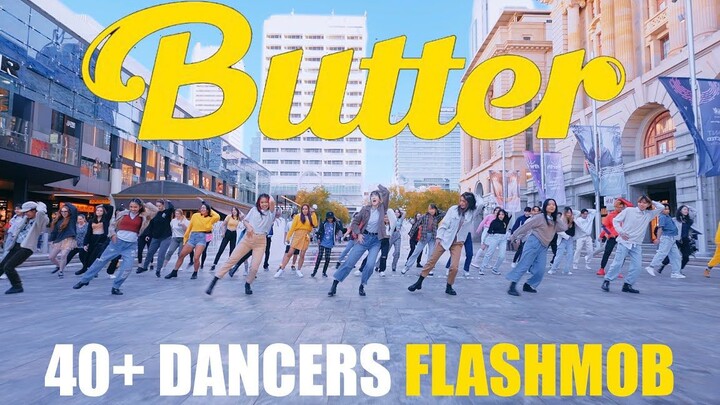 [40-person street flash mob in Australia – the scene was once very...] BTS - Butter Dance Cover FLAS