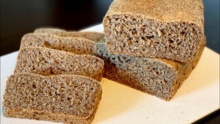 Bánh mì 100% lúa mạch đen nguyên cám rất tốt cho sức khoẻ_100% wholegrain rye bread_Bếp Hoa.