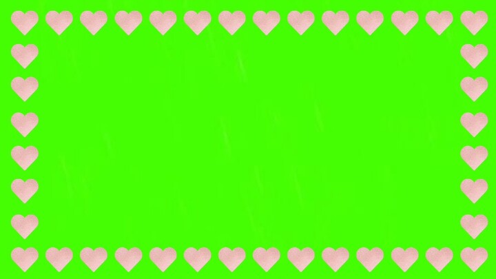 HEARTS OVERLAY # 5 GREEN SCREEN VIDEO | GREENSCREEN BACKGROUND | CHROMA KEY | Peachy Grace