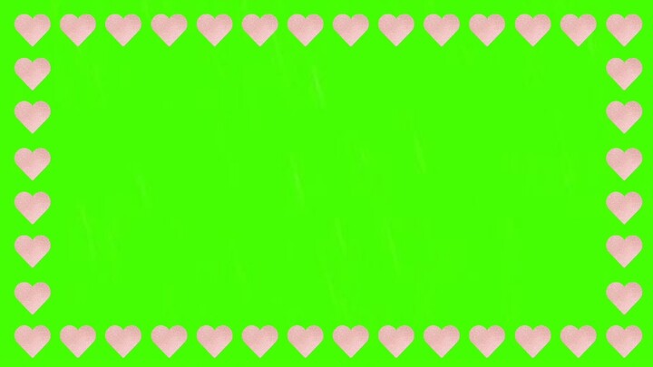 HEARTS OVERLAY # 5 GREEN SCREEN VIDEO | GREENSCREEN BACKGROUND | CHROMA KEY | Peachy Grace