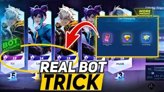 FOUND A NEW TRICK TO MATCH WITH BOTS | EASY AUTO WIN 515 PROMO DIAMONDS MOBILE LEGENDS