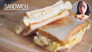 Cách Làm Sandwich Trứng đơn giản với 2 nguyên liệu luôn có trong nhà | Mắt To Mắt Nhỏ