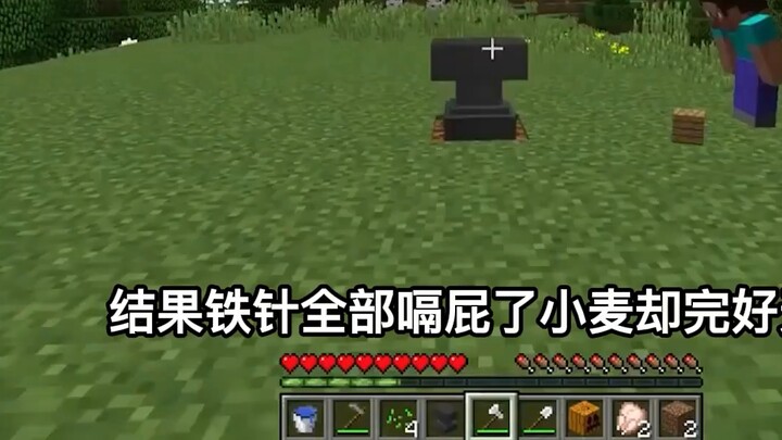 Minecraft: MC novice cold knowledge, have you seen such a MC? Put up a minecart!