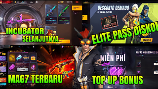 info update event terbaru free fire, skin senjata baru, elite pass diskon, bundle baru