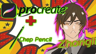 How to draw Zhongli Genshin impact