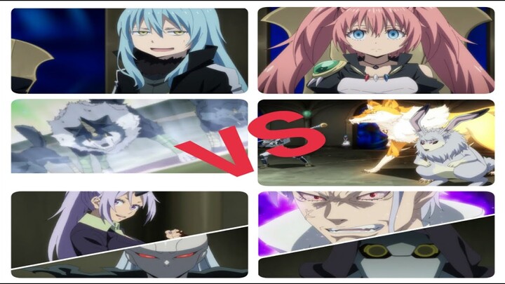 Rimuru VS Milim, Clayman VS Shion, Ranga VS Kumara [That Time I Got Reincarnated As A Slime S2]