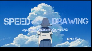 Speed drawing anime summer