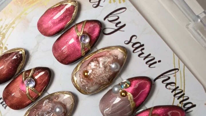 fake nails art sarni henna