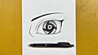 Easy to draw || how to draw shisui uchiha eye easy step-by-step