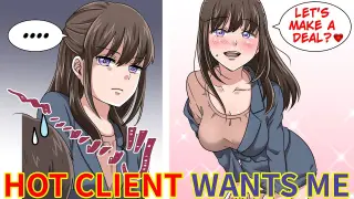 Hot Client Always Stares At Me. Turns Out She Actually Wants Me! (Comic Dub | Animated Manga)