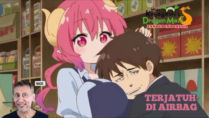 [Fandub Indonesia] Kobayashi-San Chi No Maid Dragon - TERJATUH DI AIRBAG 🤤