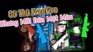 Sở Thú FreeFire Nhưng Mỗi Đứa Dùng Súng Một Màu | Chú Xám