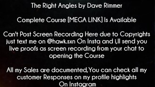 The Right Angles by Dave Rimmer Course download