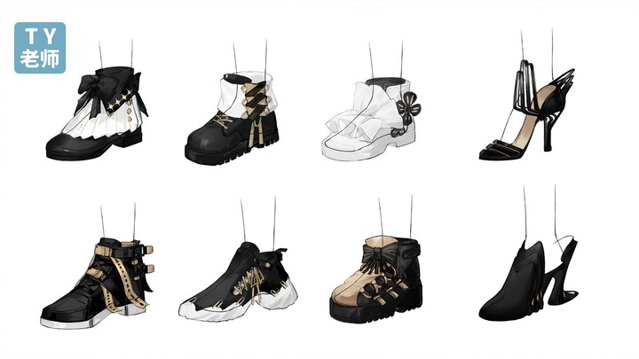 Ding~~ Ini dia tampilan desain sepatu kali ini~ ψ(｀∇´)ψ