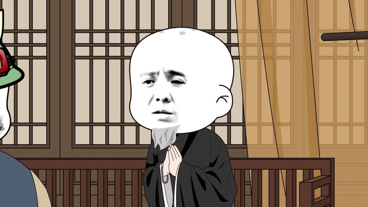 290 The prime minister in black clothes is high in the temple, and the old monk who is sick and tige