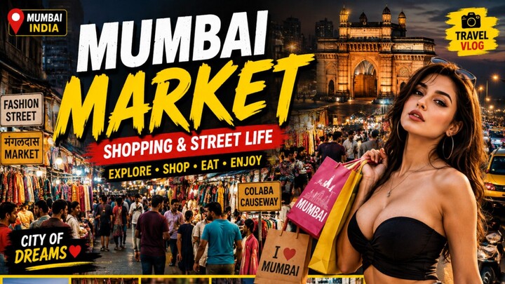 🔥 Mumbai Market 🇮🇳 | Shopping, Street Food & City Vibes 🛍️❤️