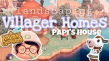 LANDSCAPING VILLAGER HOMES: SPEED BUILD PT 1 // ANIMAL CROSSING NEW HORIZONS