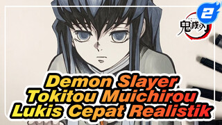 Proses Menggambar Realistik Cepat Hashira Kabut - Tokitou Muichirou | Demon Slayer_2