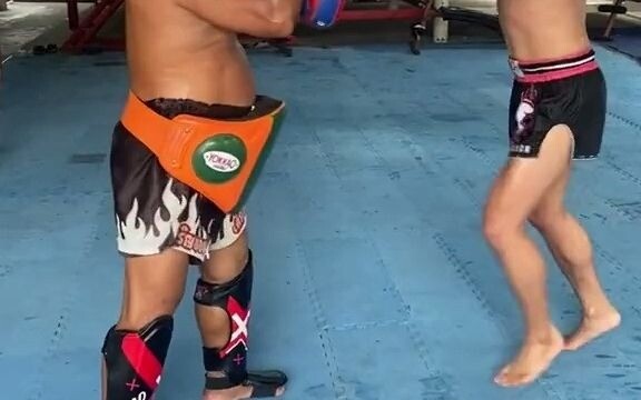 Using the cutest voice and throwing the hardest punches, this guy is a professional!