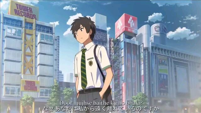 (your name ) song In hindi #your name #anime #makato senpai
