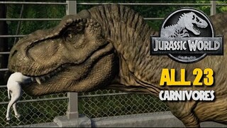 All 23 Carnivores Eating Goat - Jurassic World Evolution (4K 60FPS)
