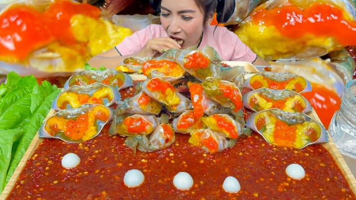 โคตรพริก! ปูไข่ดองภูเขาไฟ ลาวาโคตรพริก ไข่เยิ้มๆหวานมัน