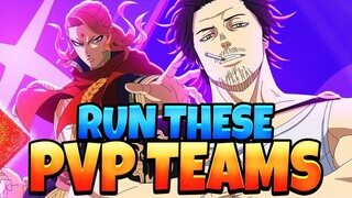 TOP 5 PVP TEAMS YOU CAN RUN ON GLOBAL LAUNCH! | Black Clover Mobile