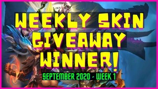 MOBILE LEGENDS WEEKLY SKIN GIVEAWAY WINNER! (SEPTEMBER 2020 - WEEK 1)