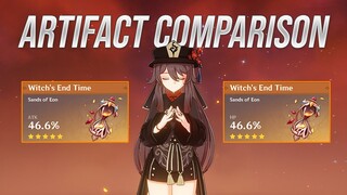 ATK% OR HP% FOR HU TAO? ARTIFACT COMPARISON TEST | GENSHIN IMPACT 原神