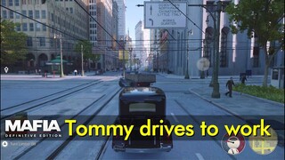 Tommy drives to work | Mafia: Definitive Edition | driving normally