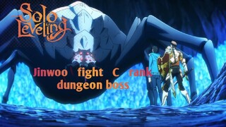 SoloLeveling (highlight) jinwoo planning to fight C rank boss (english dub)