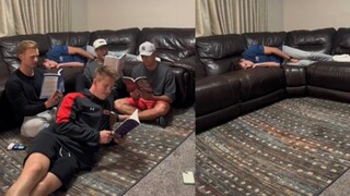 When your roommate falls asleep on the sofa 🤣