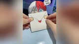 Mình dùng sai loại giấy nên tô khum đẹp lắm mn thông cảm 😭😭😭 mha todoroki DIY card tutorial