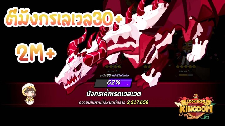 Cookie Run Kingdom ทีมตีมังกรเลเวล30+ ให้ได้2ล้าน